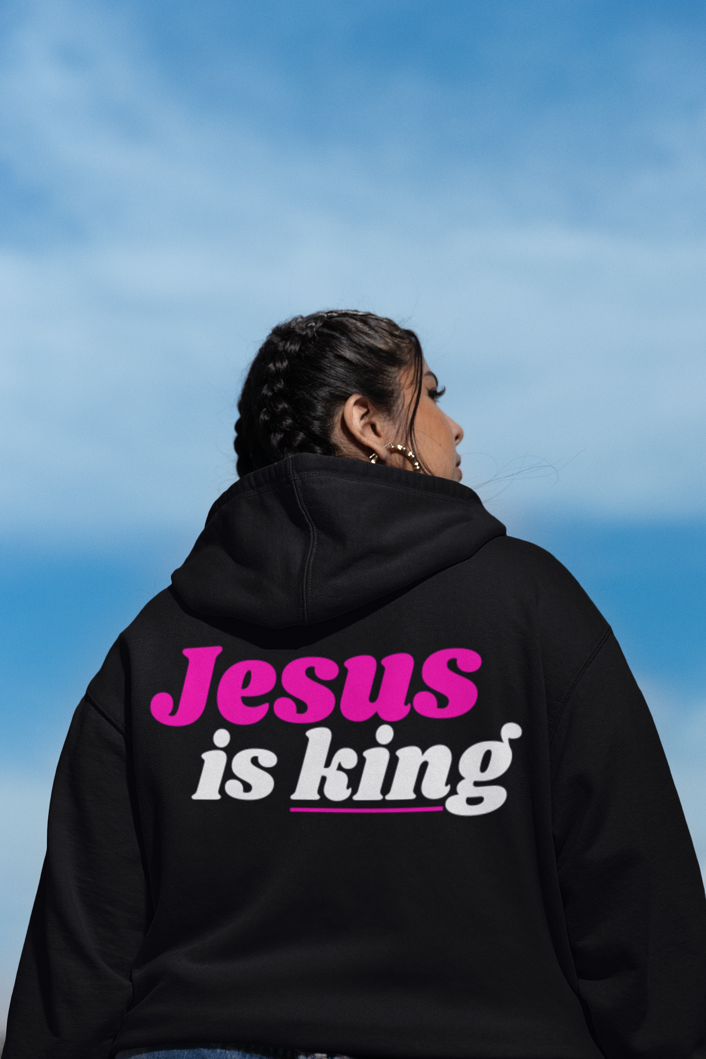 Jesus Is King Hoodie-Black